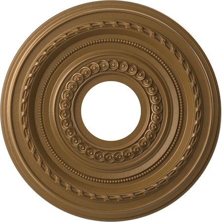 Ekena Millwork Cole PVC Clng Medallion (Fits Canopies up to 4 1/4"), Metallic Gold Rush, 13"OD x 3 1/2"ID x 3/4"P CMP13COCGH